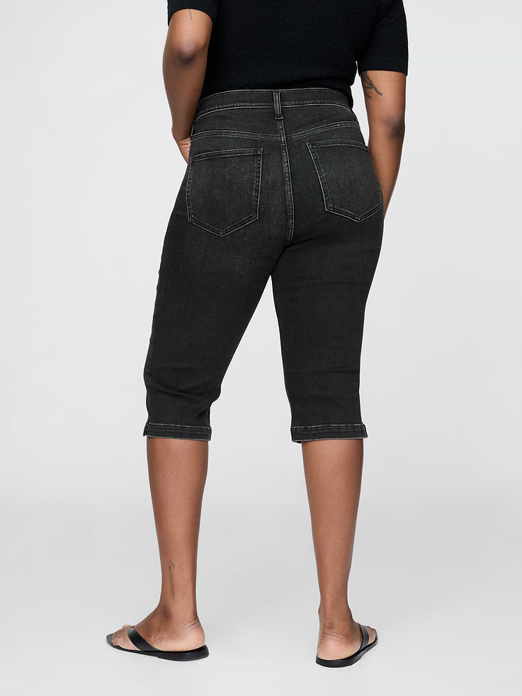 Image number 6 showing, High Rise Cropped Capri Jeans