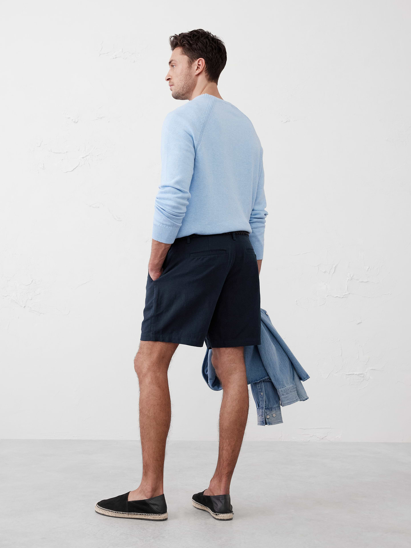 Image number 2 showing, 7" Linen-Blend Short