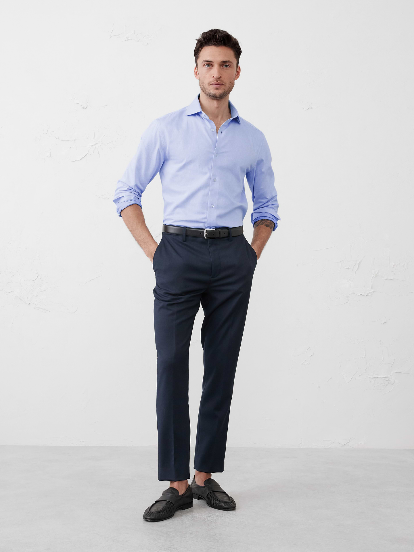 Image number 1 showing, Slim-Fit Dobby Dress Shirt