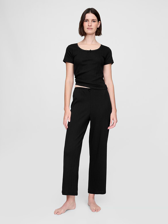 Pointelle Crop PJ Pants