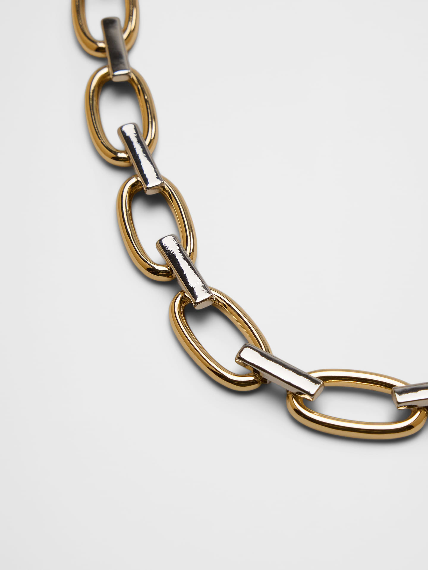Image 3 of 3, Mixed Metal Link Necklace