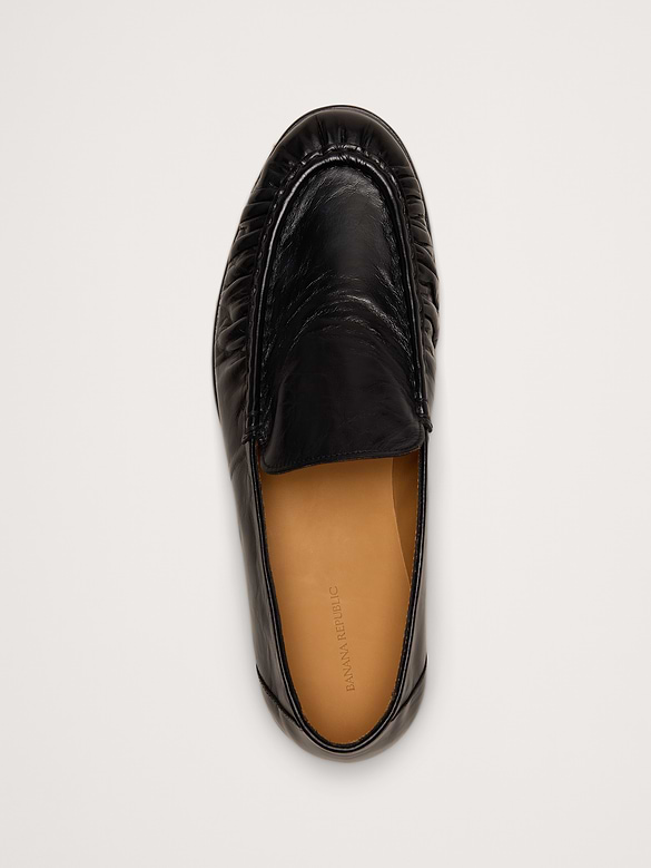 Leather Moc-Toe Loafer