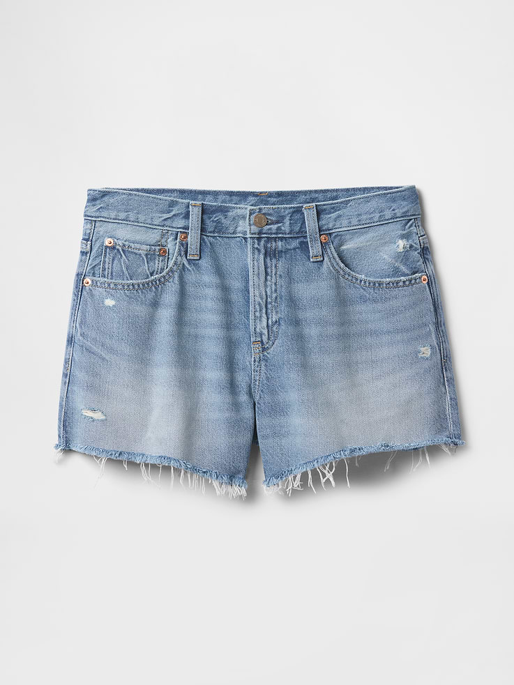 Image number 7 showing, 4" Mid Rise UltraSoft Relaxed Cutoff Shorts