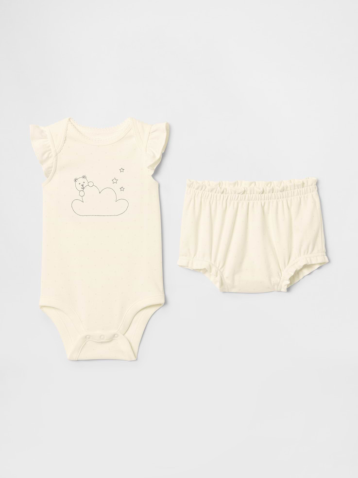 Image number 1 showing, Baby Supima® Bear Bodysuit Outfit Set