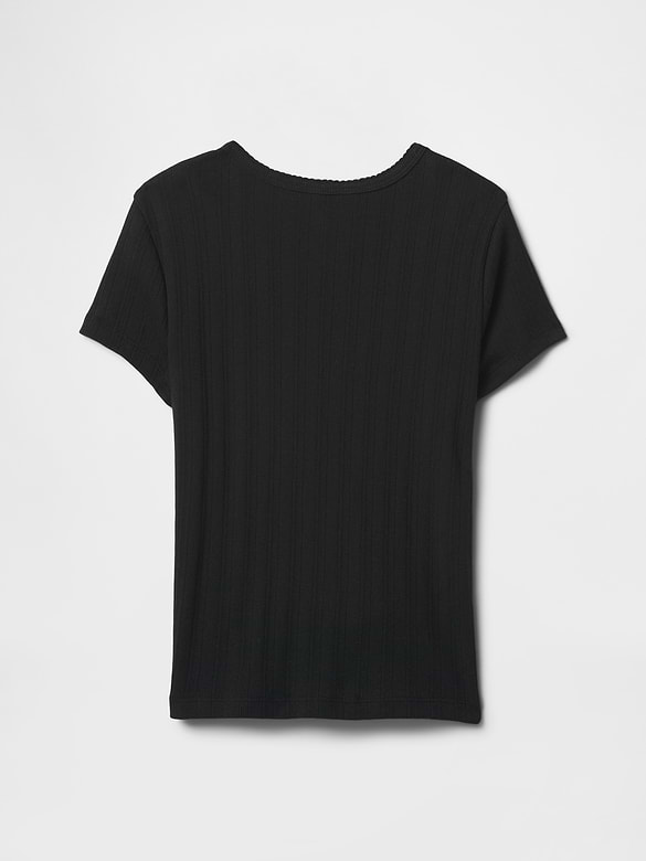 Kids Ribbed Crewneck T-Shirt