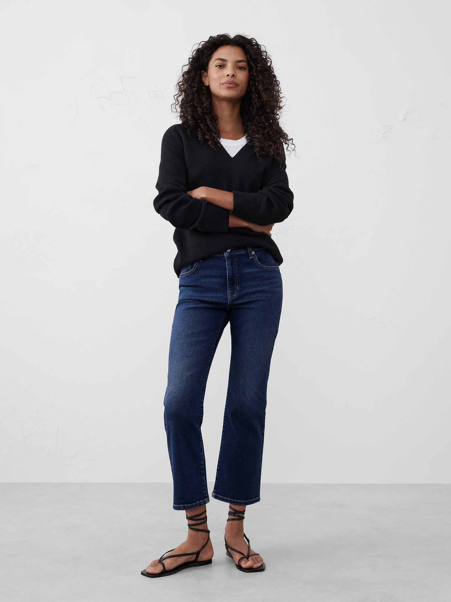 Image number 1 showing, Kick Flare High-Rise Cropped Jean