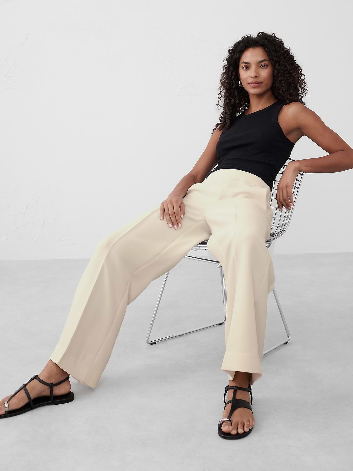 Hayden Crepe Wide-Leg Pant | Banana Republic Factory