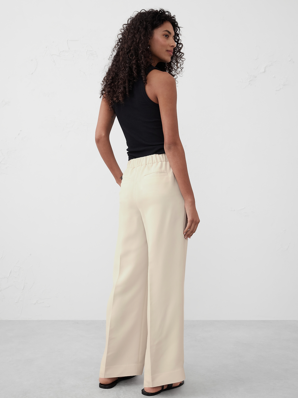 Hayden Crepe Wide-Leg Pant | Banana Republic Factory