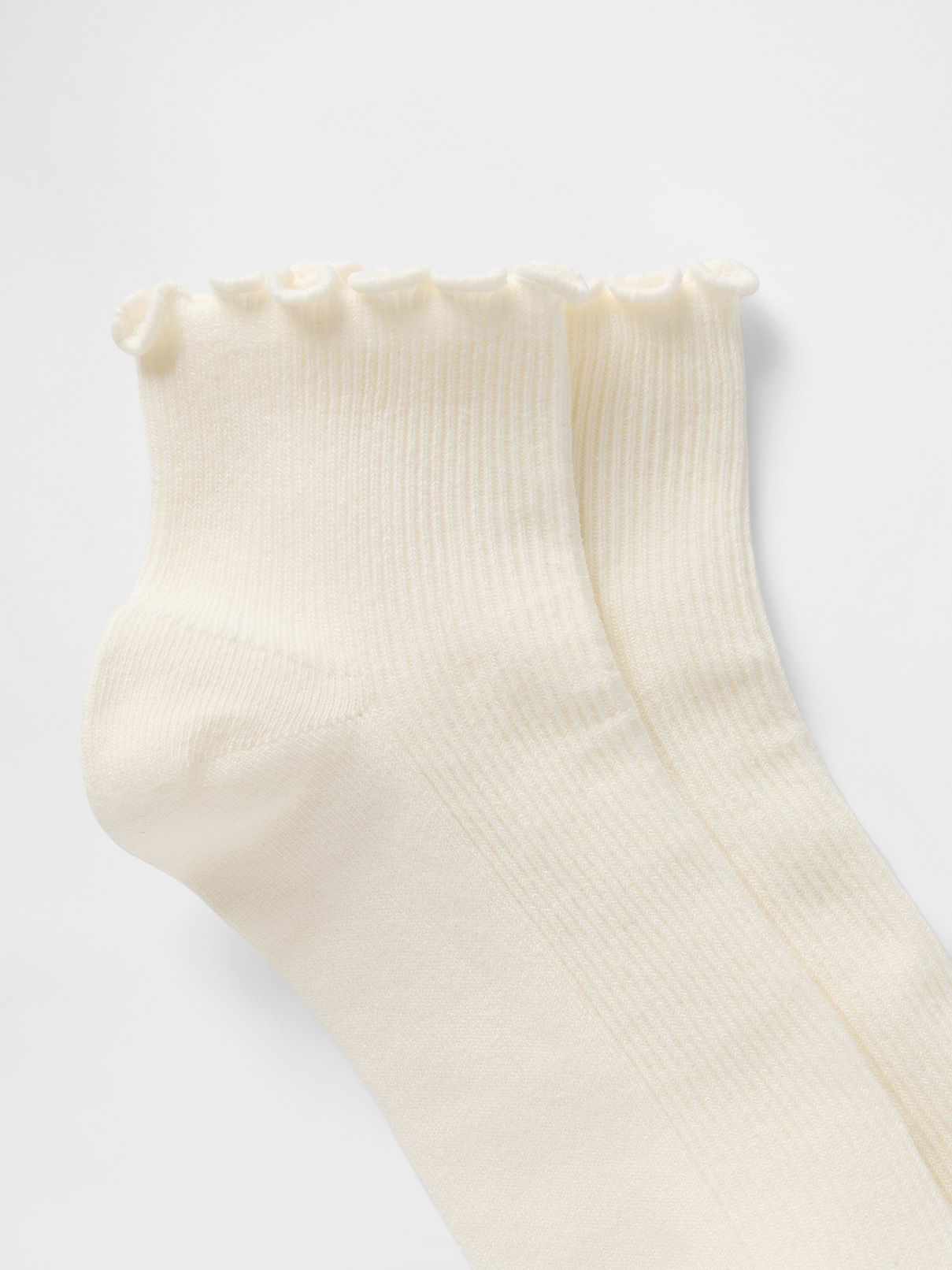 Image 2 of 2, Ribbed Ruffle Socks