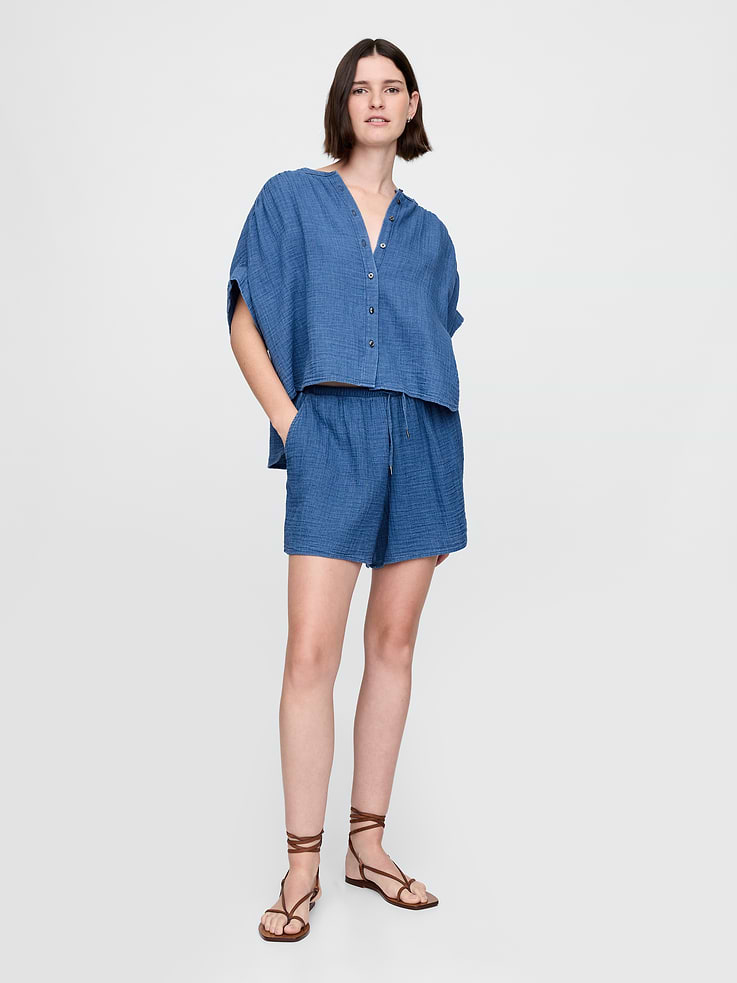 Image number 2 showing, Cotton Gauze Denim Shirt