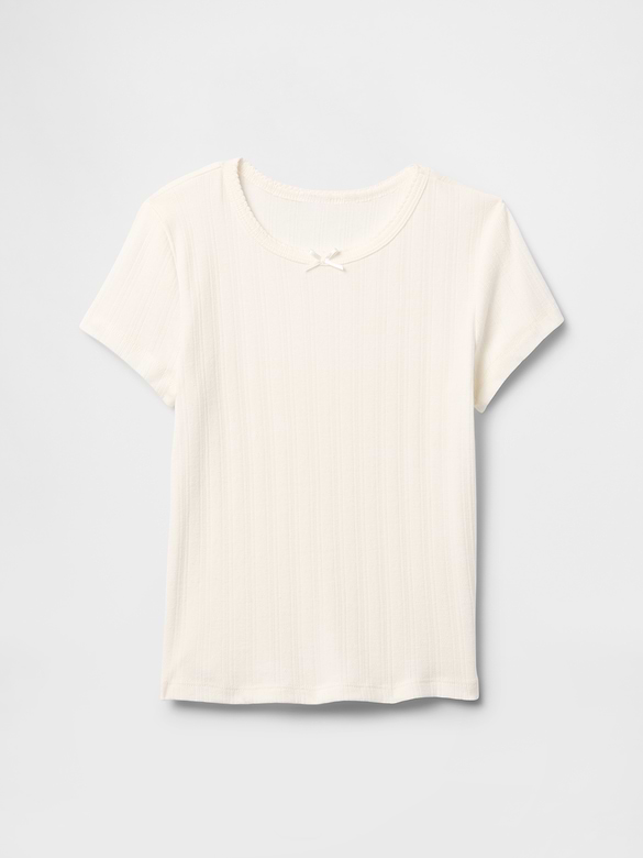 Kids Ribbed Crewneck T-Shirt