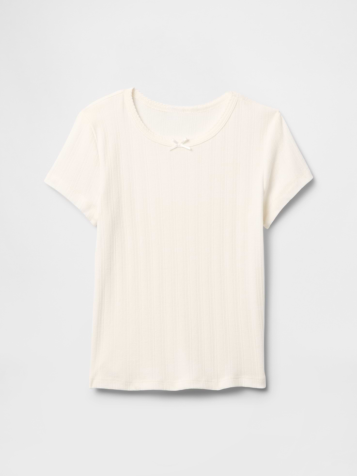 Image number 1 showing, Kids Ribbed Crewneck T-Shirt