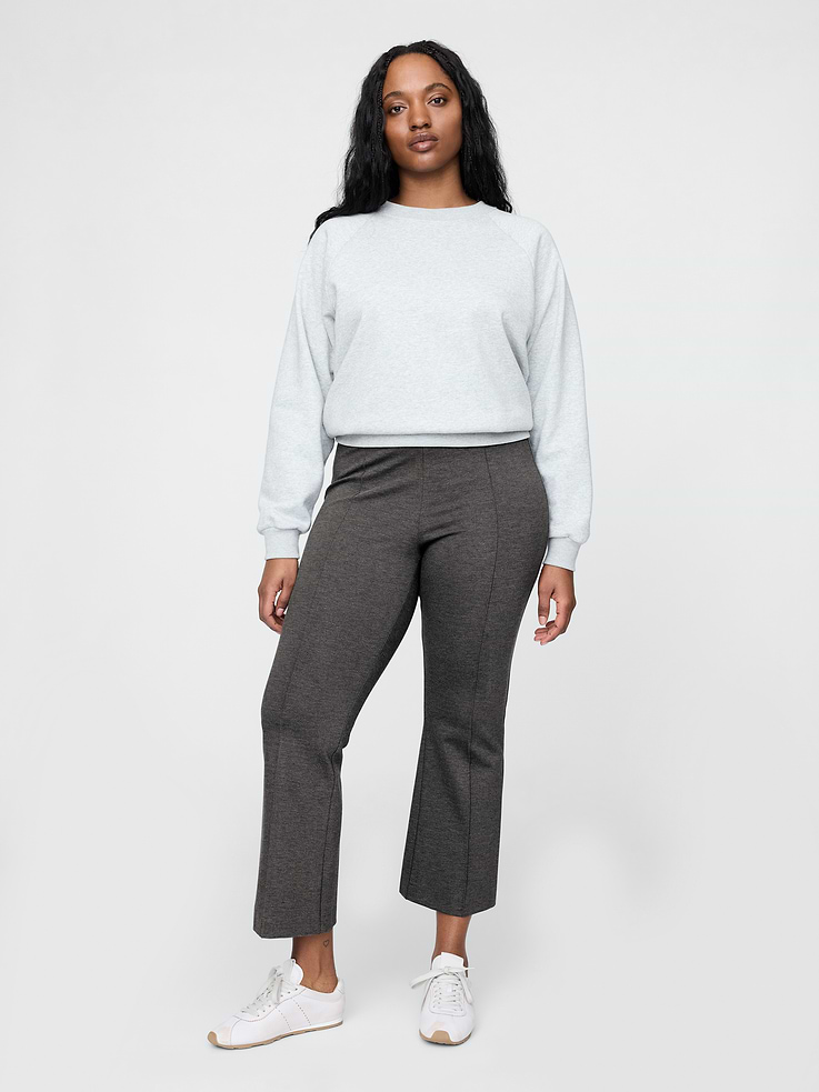 Image number 5 showing, High Rise Double Knit Crop Kick Pants