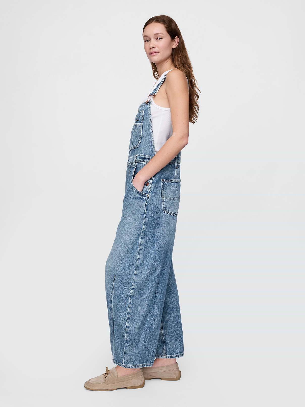 Image number 3 showing, UltraSoft Denim Horseshoe Overalls