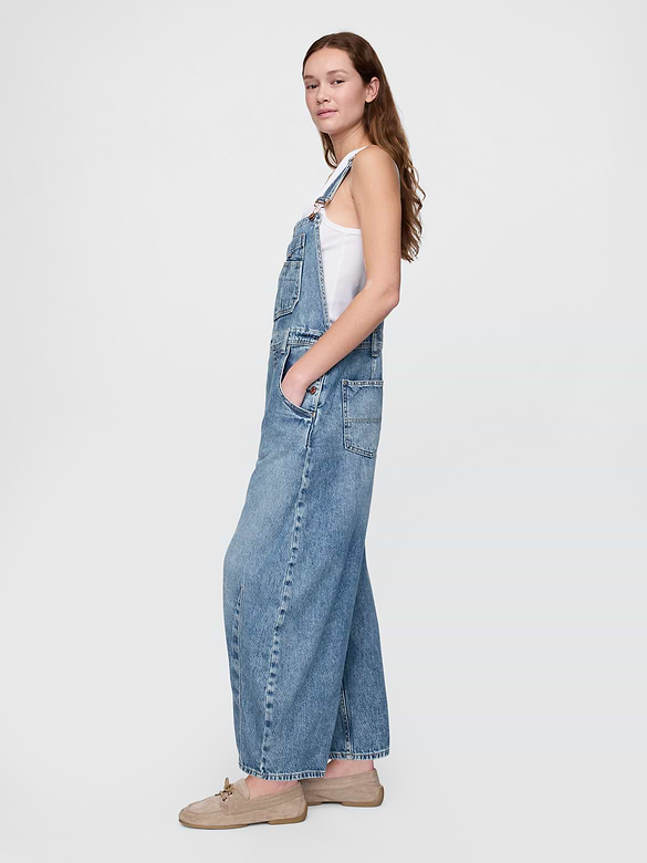 UltraSoft Denim Horseshoe Overalls