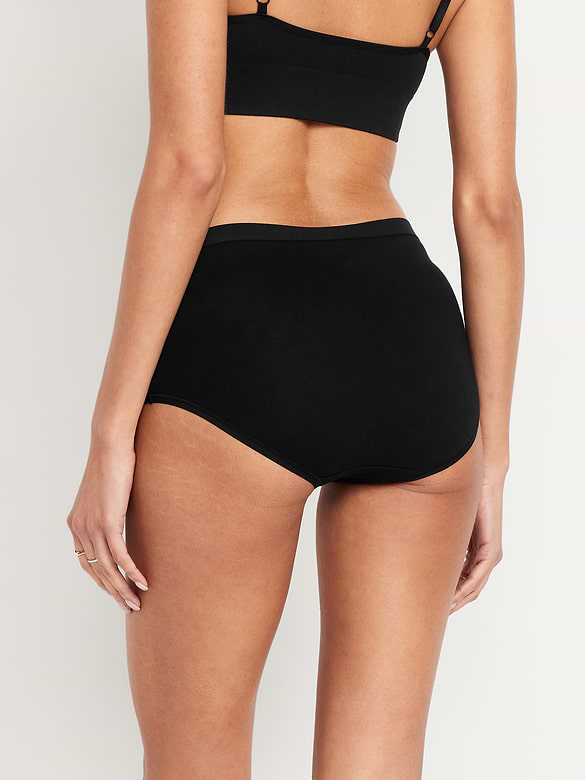 High-Waisted Everyday Brief Cotton Underwear 6-Pack
