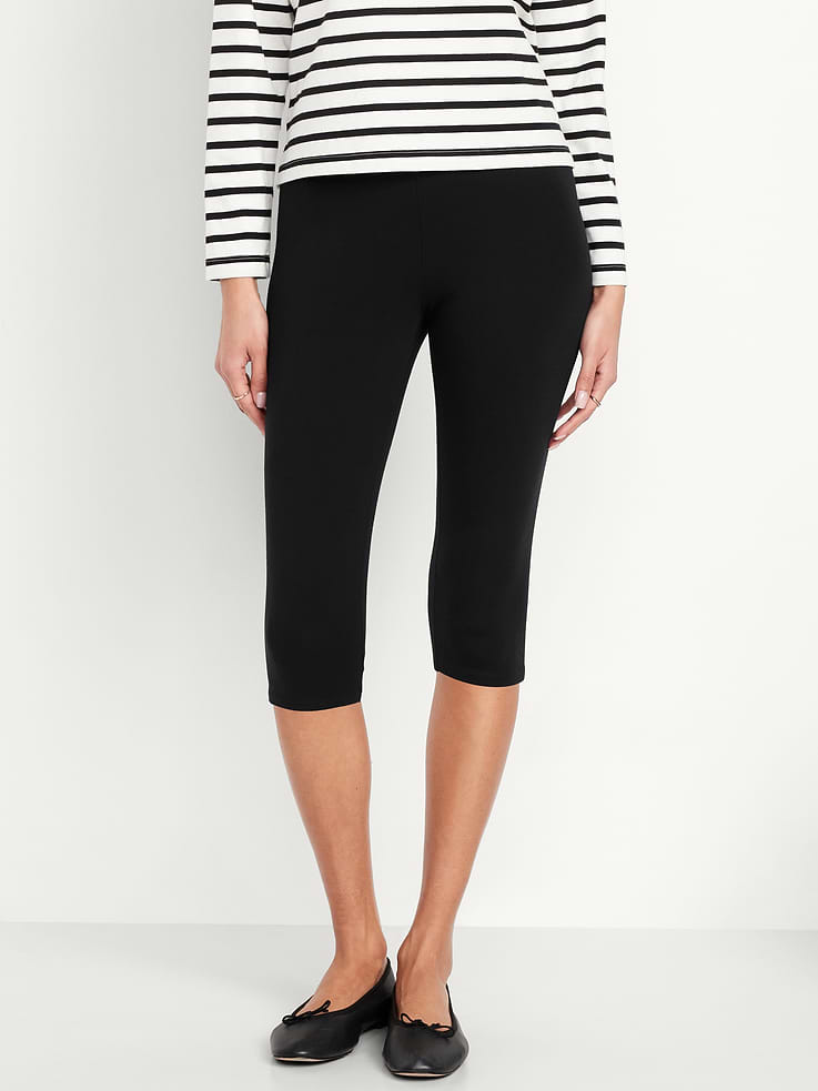 Image number 1 showing, High-Waisted Fashion Layering Capri Legging