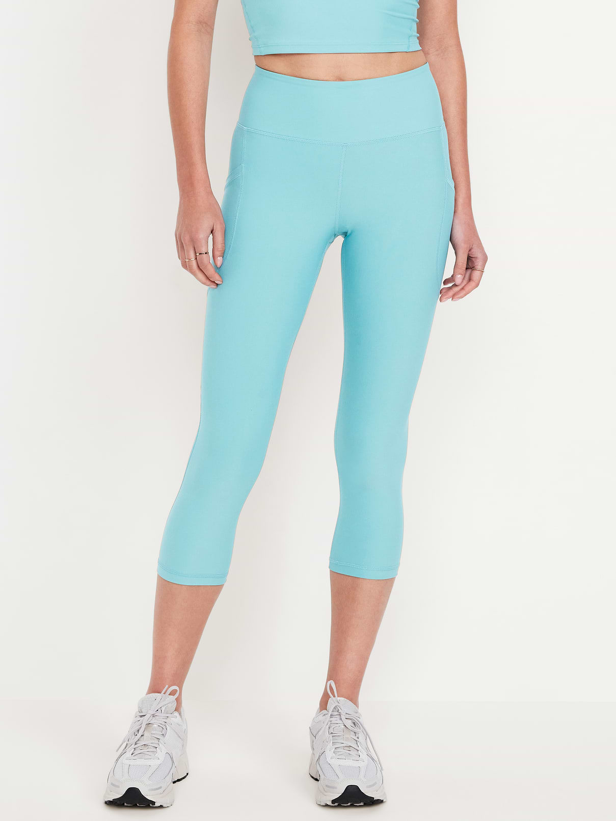 High-Waisted PowerSoft Crop Pocket Leggings | Old Navy