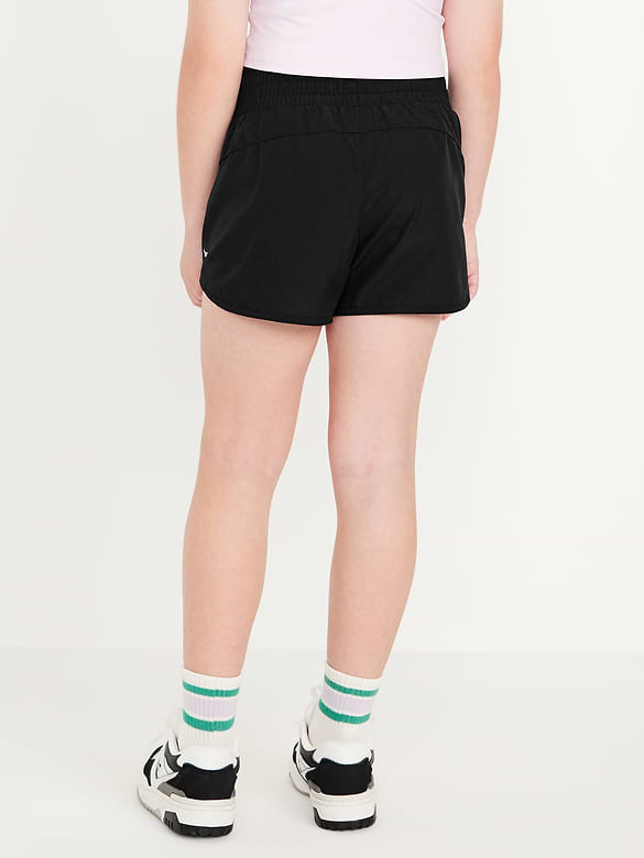 High-Waisted Dolphin-Hem Run Shorts for Girls