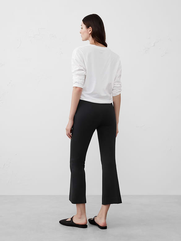 Bootcut Cropped Ponte Pull-On Pant