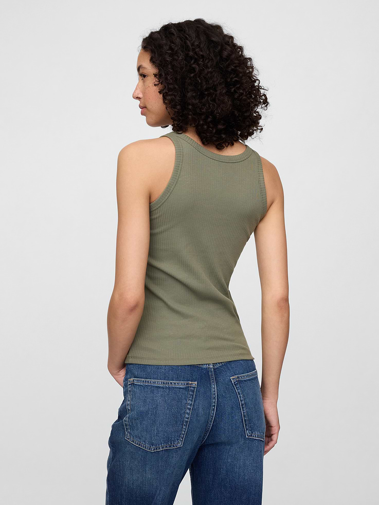 Image number 2 showing, Ribbed Scoopneck Tank Top