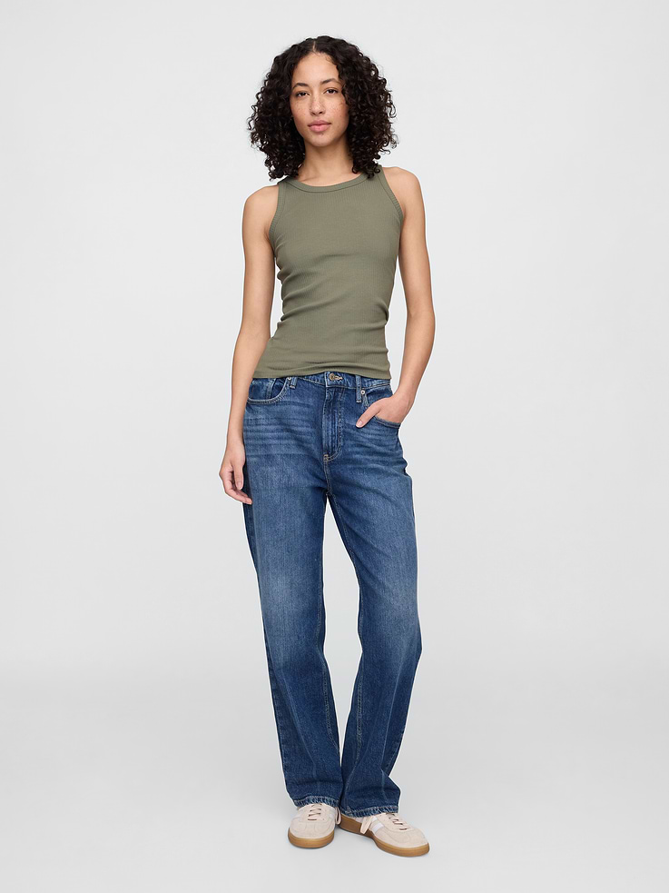 Image number 3 showing, Ribbed Scoopneck Tank Top