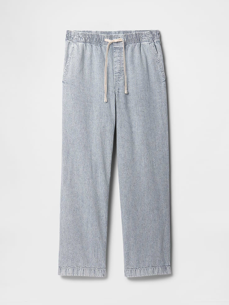 Image number 7 showing, High Rise Pull-On Stripe Wide-Leg Jeans