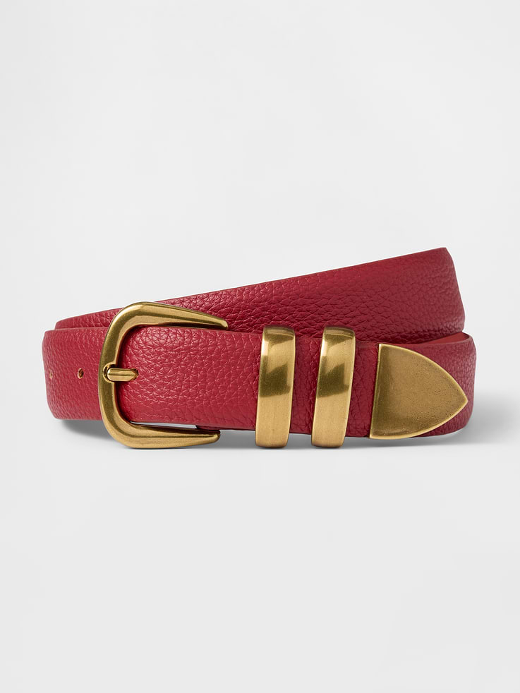 Image number 1 showing, Pebbled Leather Belt