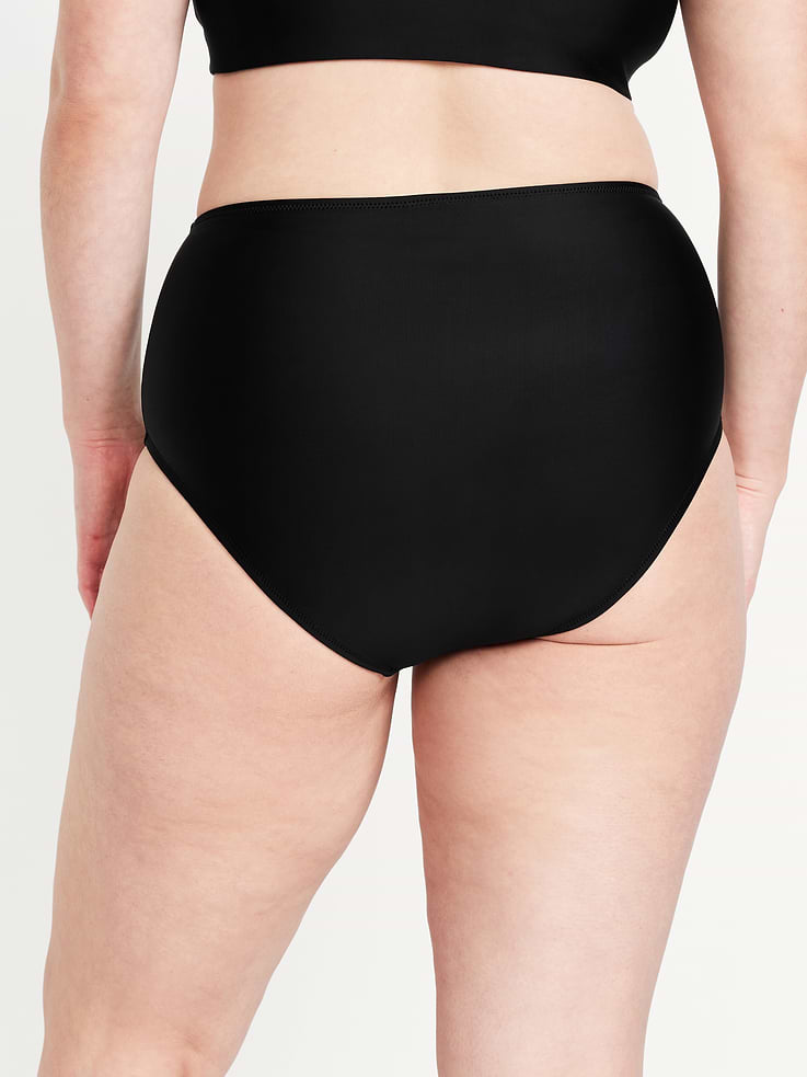Image 5 of 8, Matte High-Waisted Bikini Swim Bottoms