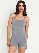 Image number 1 showing, Seamless Ribbed Short Bodysuit