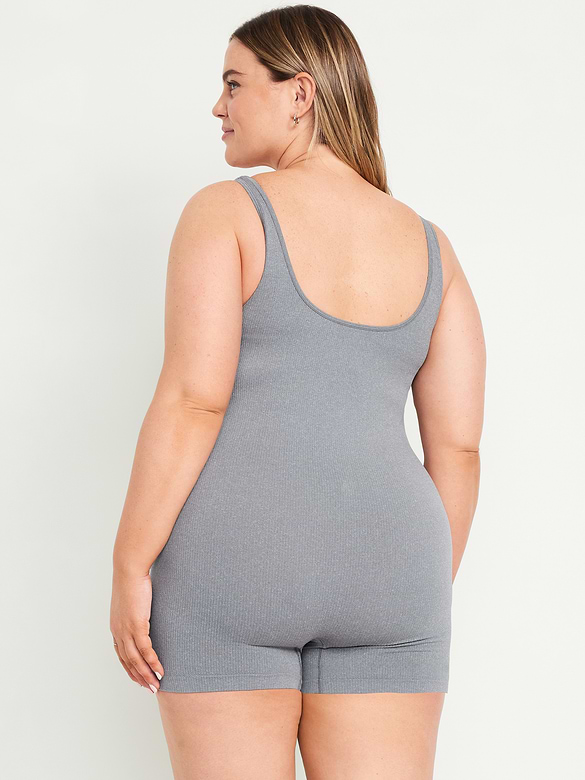 Seamless Ribbed Short Bodysuit