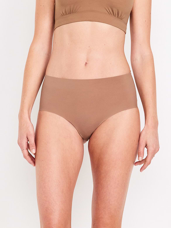 High-Waisted No-Show Brief Underwear 6-Pack