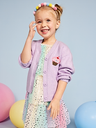 Image number 1 showing, SoSoft Birthday Embroidered Cardigan Sweater for Toddler Girls