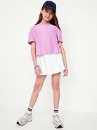 Image number 1 showing, High-Waisted Crossover PowerSoft Skort for Girls