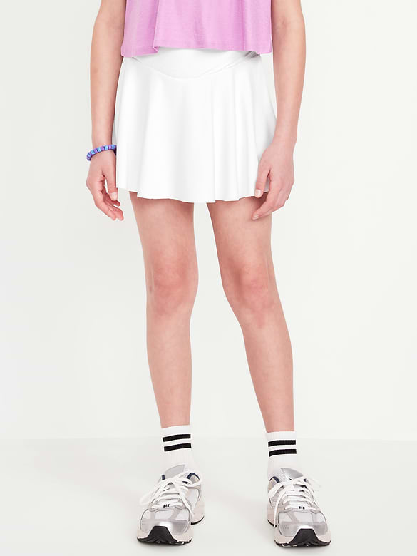 High-Waisted Crossover PowerSoft Skort for Girls