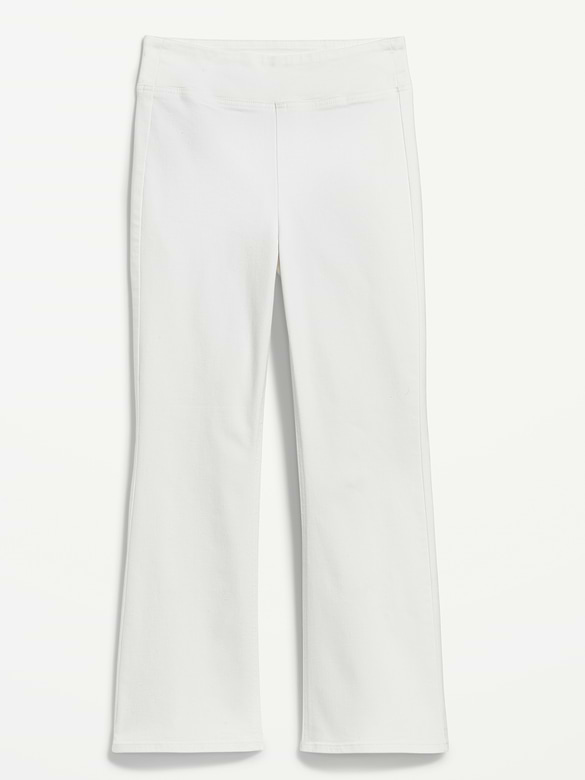 High-Waisted Weekender Pull-On Crop Flare Jeans