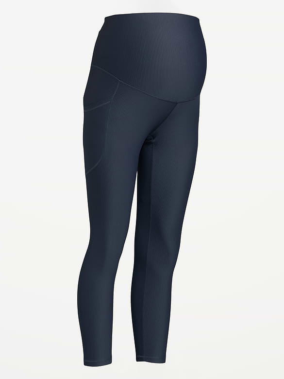 Maternity Full-Panel PowerSoft 7/8 Rib Leggings