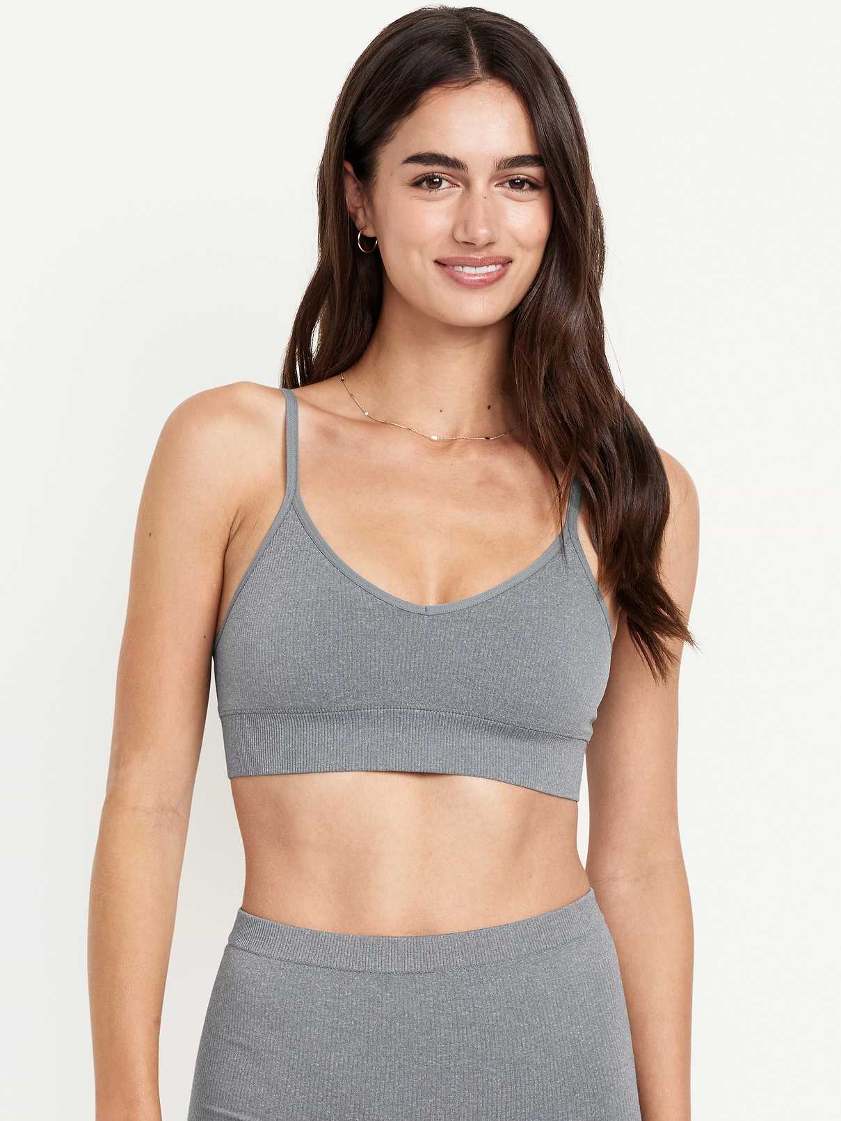 Image number 1 showing, Seamless Ribbed Longline Bra