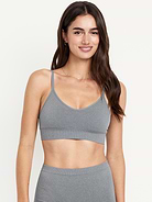 Image number 1 showing, Seamless Ribbed Longline Bra