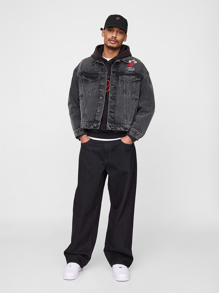 Image 3 of 5, NBA Miami Heat Icon Denim Jacket