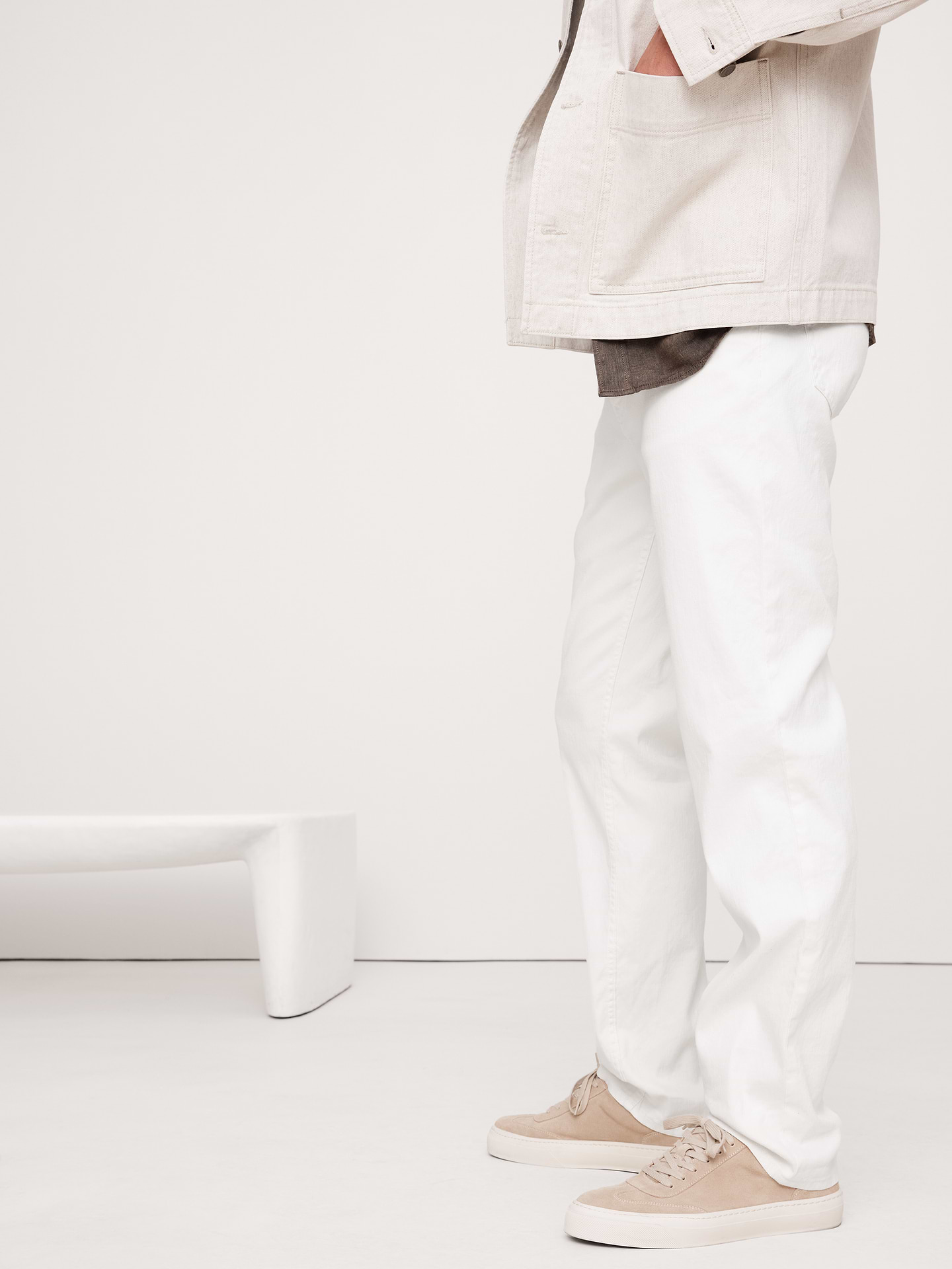L'image numéro 3 présente Pantalon Voyageur droit en lin et coton