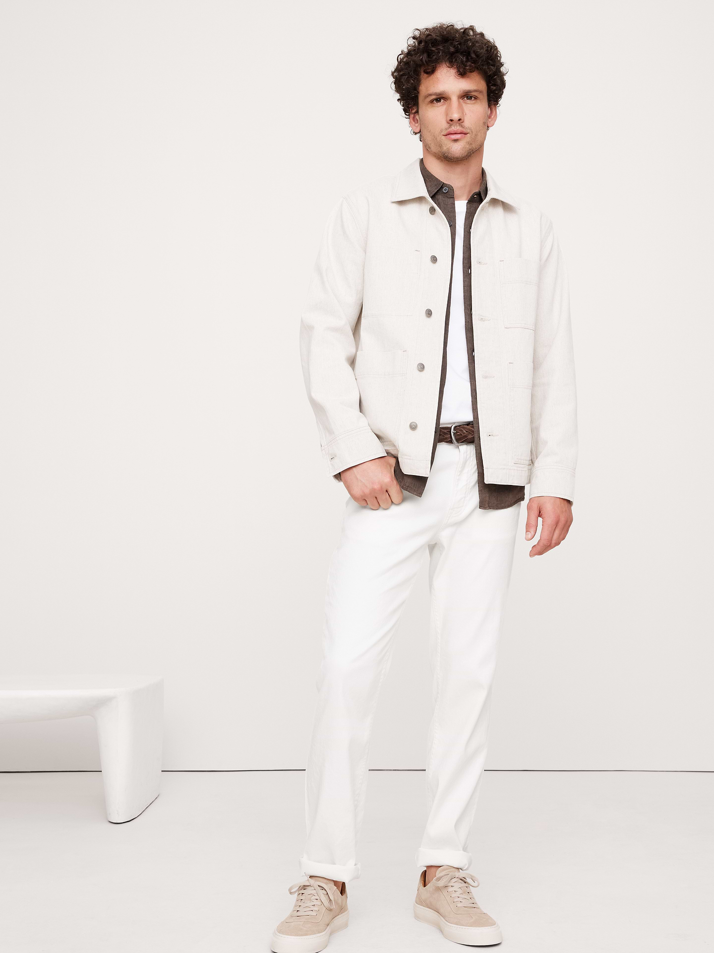 L'image numéro 1 présente Pantalon Voyageur droit en lin et coton