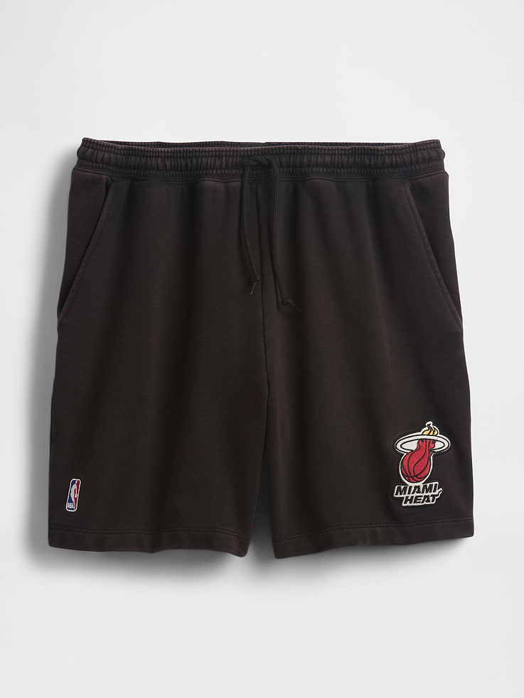Image 7 of 9, NBA Miami Heat Logo Heavyweight Sweat Shorts