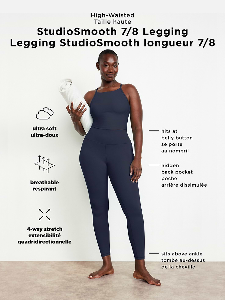 Image number 9 showing, High-Waisted StudioSmooth 7/8 Leggings