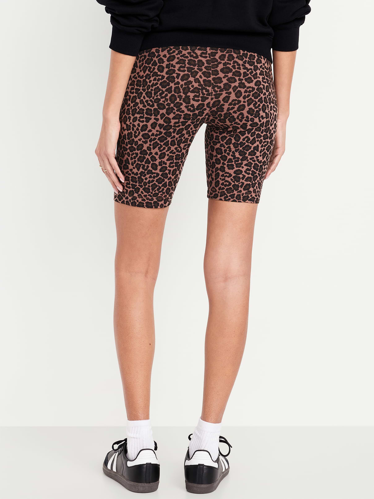 Image number 2 showing, High-Waisted Jersey Biker Shorts -- 8-inch inseam