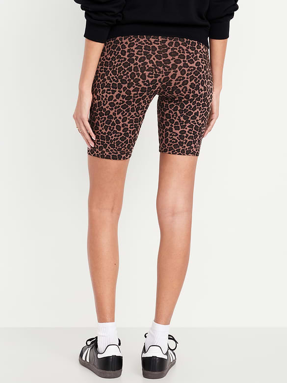 Cuissard en jersey à taille haute, entrejambe de 8 cm