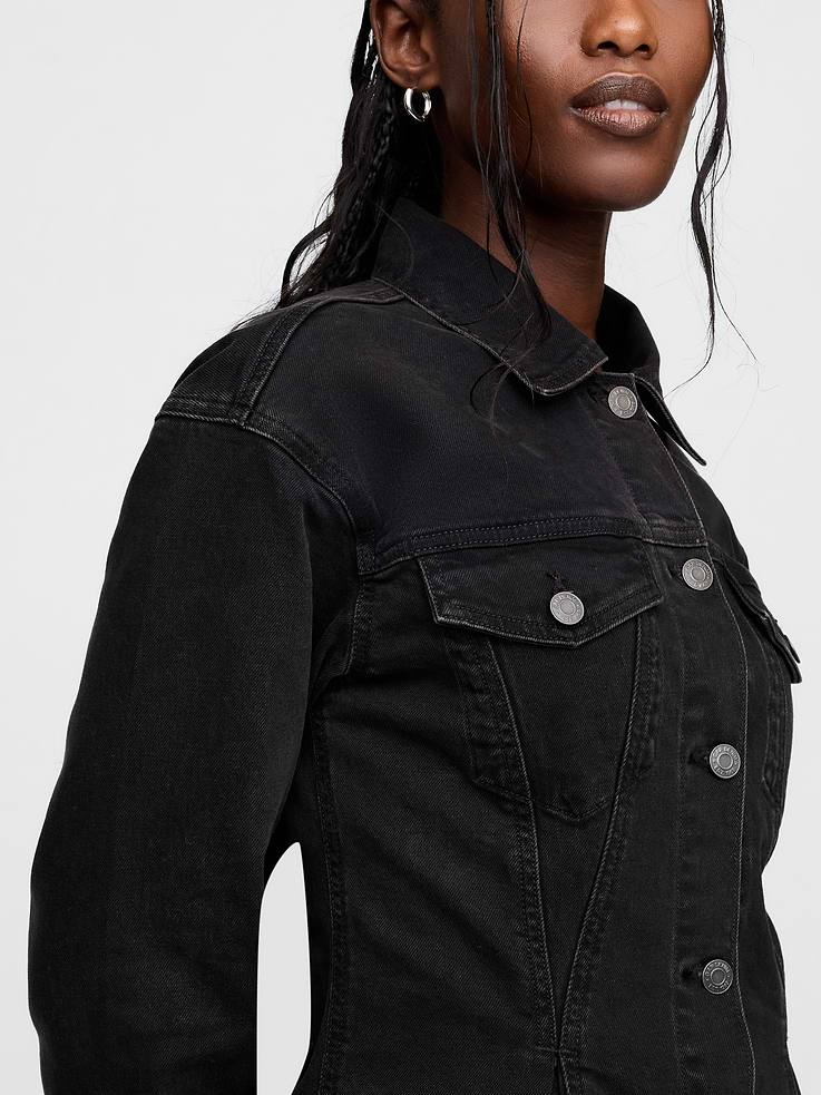 Image 4 de 5, Veste en denim à basque