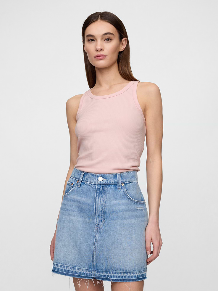 Image 1 of 5, Soft ribbed knit., Tank straps., Scoopneck., Product #735584