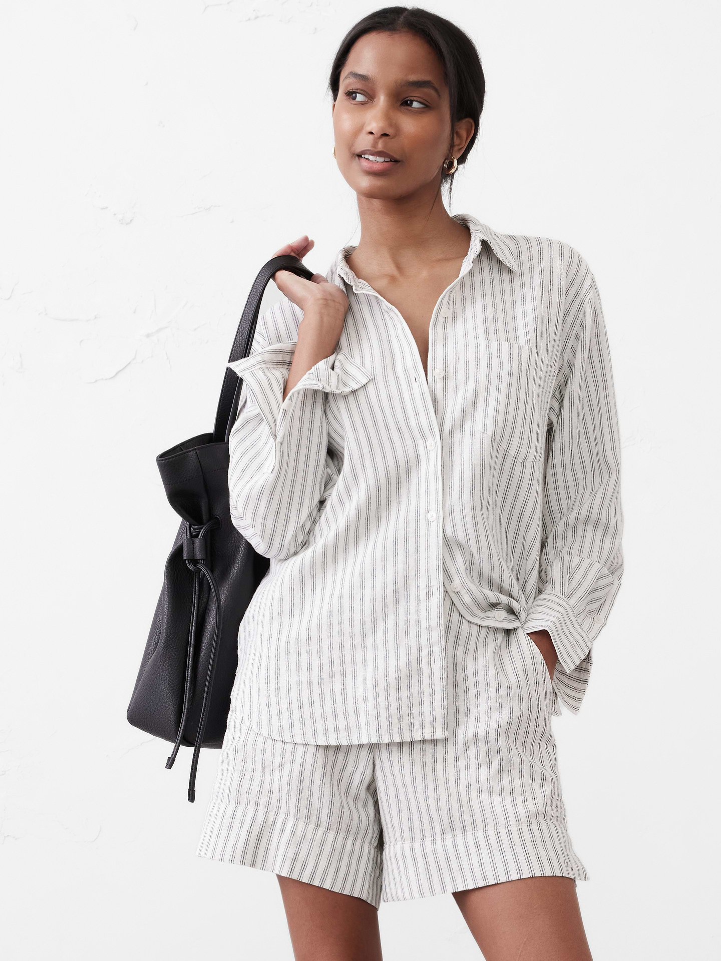 Image number 1 showing, Classic Linen-Blend Shirt