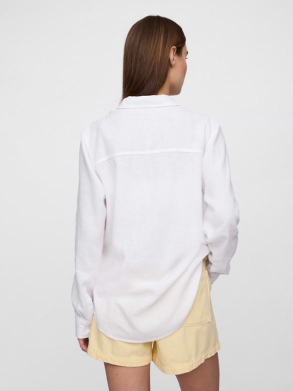 Linen-Blend Easy Shirt
